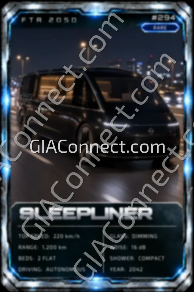SLEEPLINER – vehicul futurist FTR 2050, cartonaș digital de colecție
