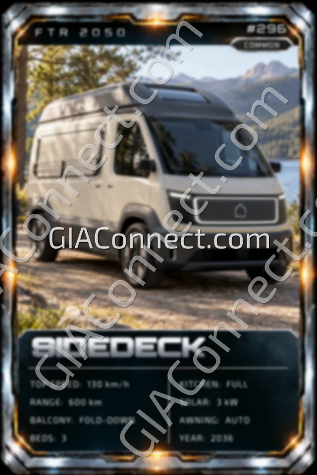 SIDEDECK – vehicul futurist FTR 2050, cartonaș digital de colecție