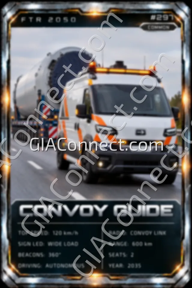 CONVOY GUIDE – vehicul futurist FTR 2050, cartonaș digital de colecție