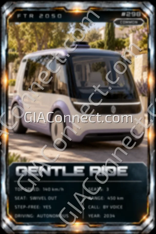 GENTLE RIDE – vehicul futurist FTR 2050, cartonaș digital de colecție