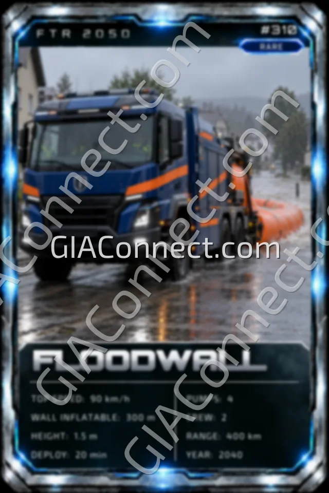 FLOODWALL – vehicul futurist FTR 2050, cartonaș digital de colecție