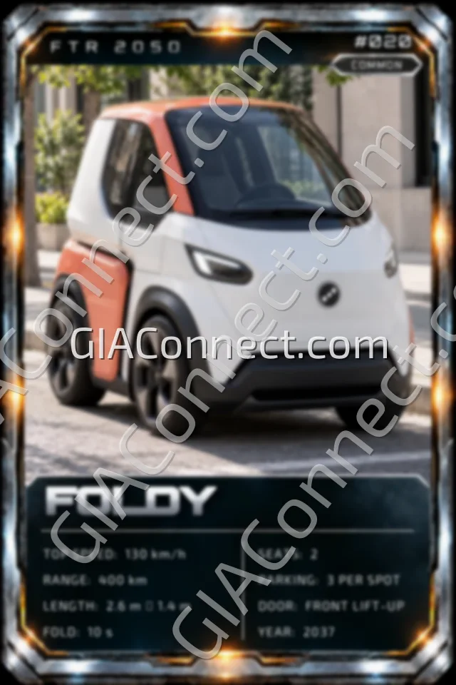 FOLDY – vehicul futurist FTR 2050, cartonaș digital de colecție