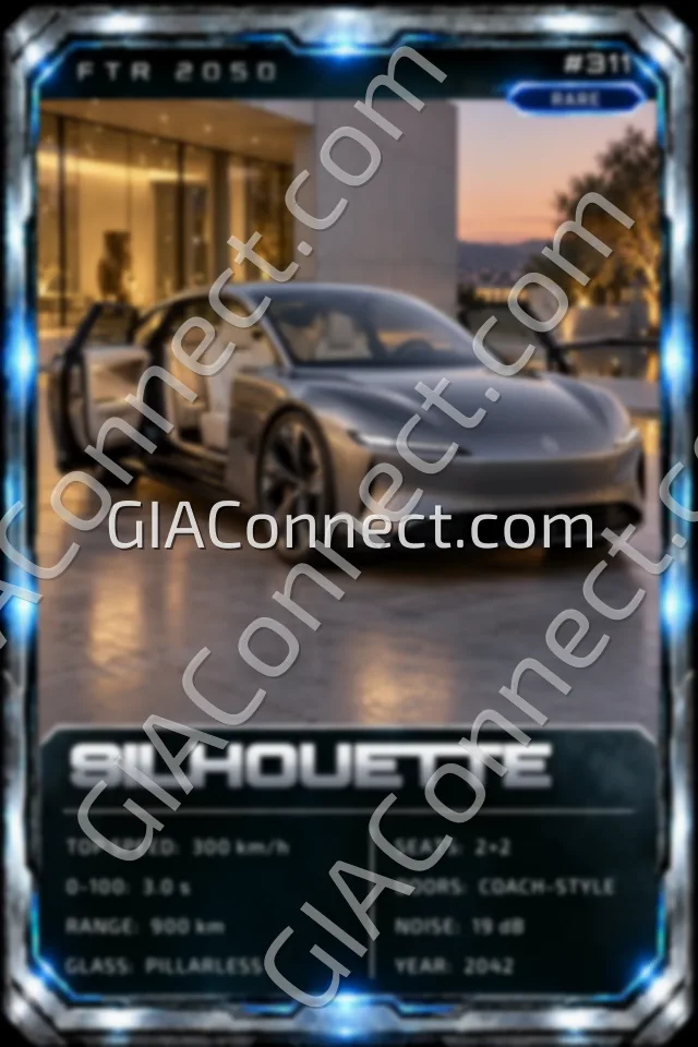 SILHOUETTE – vehicul futurist FTR 2050, cartonaș digital de colecție