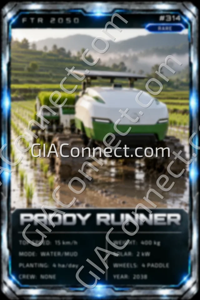 PADDY RUNNER – vehicul futurist FTR 2050, cartonaș digital de colecție