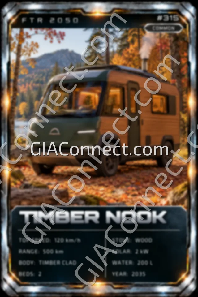 TIMBER NOOK – vehicul futurist FTR 2050, cartonaș digital de colecție
