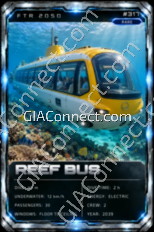 REEF BUS – vehicul futurist FTR 2050, cartonaș digital de colecție