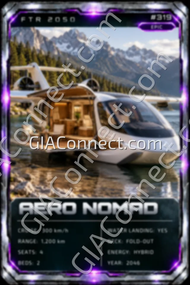 AERO NOMAD – vehicul futurist FTR 2050, cartonaș digital de colecție