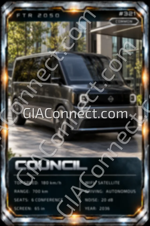 COUNCIL – vehicul futurist FTR 2050, cartonaș digital de colecție