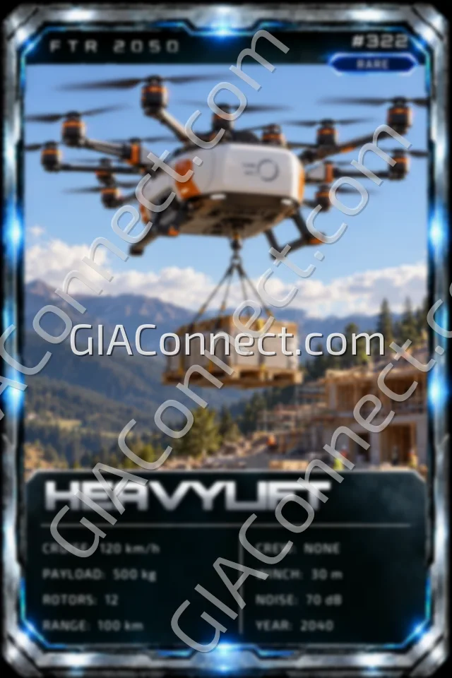 HEAVYLIFT – vehicul futurist FTR 2050, cartonaș digital de colecție