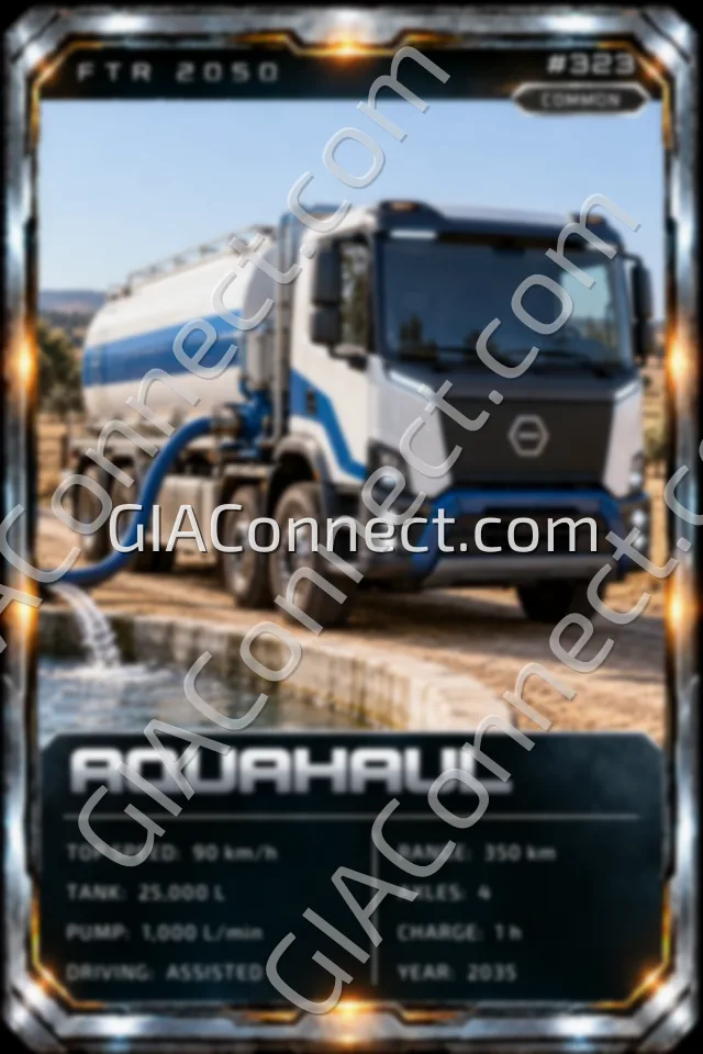 AQUAHAUL – vehicul futurist FTR 2050, cartonaș digital de colecție