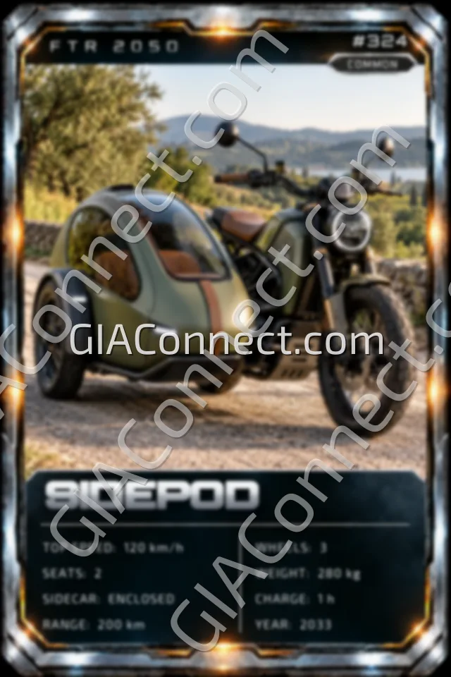 SIDEPOD – vehicul futurist FTR 2050, cartonaș digital de colecție