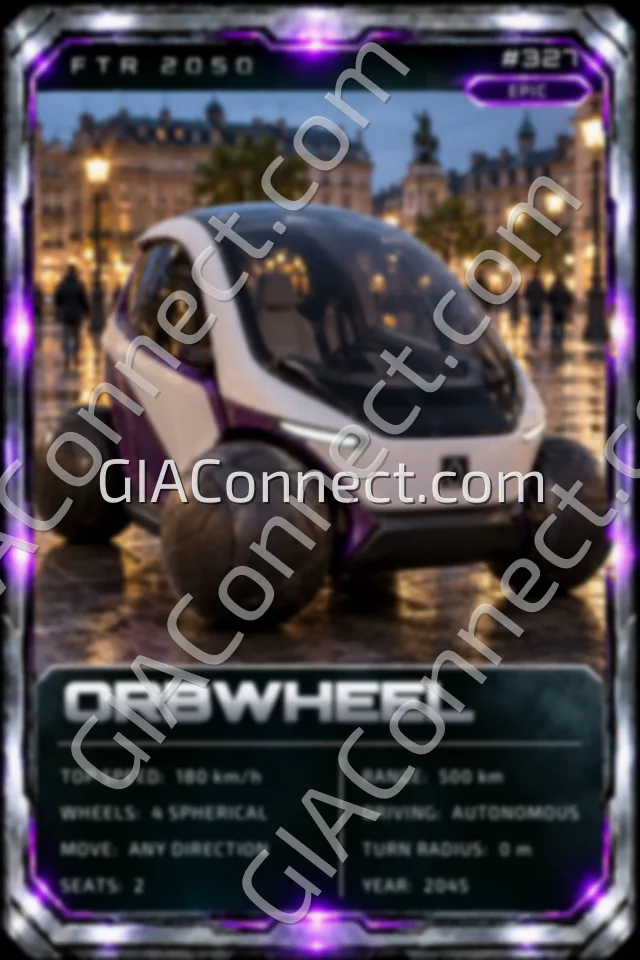 ORBWHEEL – vehicul futurist FTR 2050, cartonaș digital de colecție