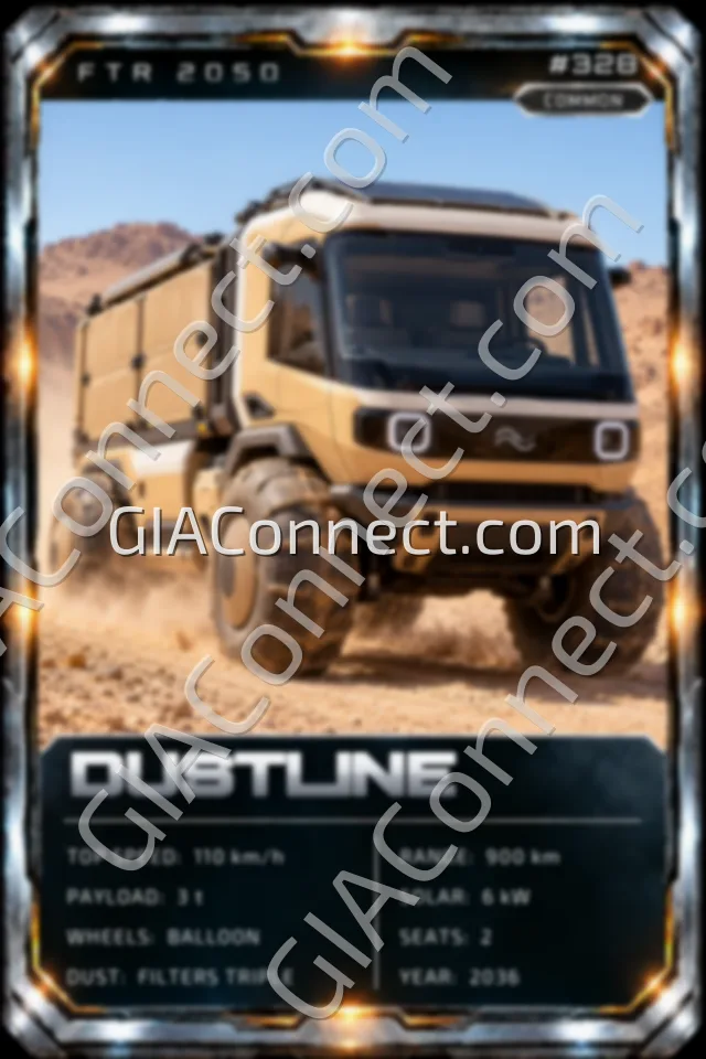 DUSTLINE – vehicul futurist FTR 2050, cartonaș digital de colecție