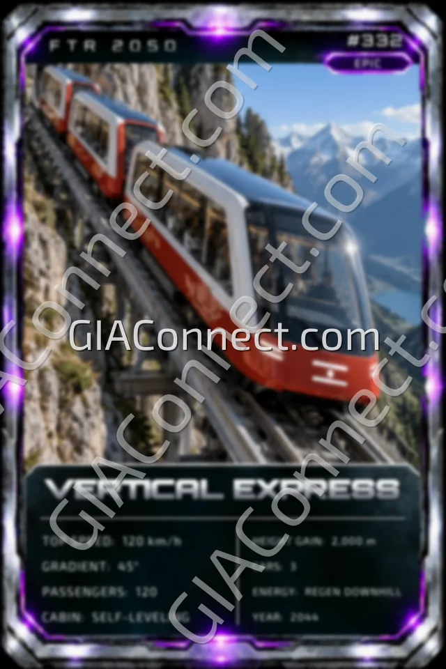 VERTICAL EXPRESS – vehicul futurist FTR 2050, cartonaș digital de colecție