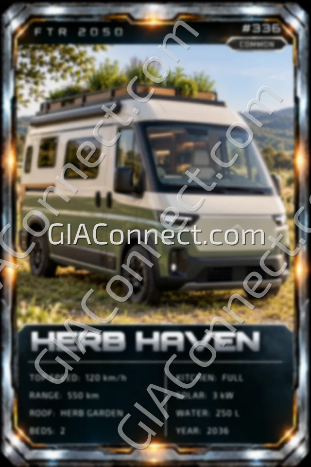 HERB HAVEN – vehicul futurist FTR 2050, cartonaș digital de colecție