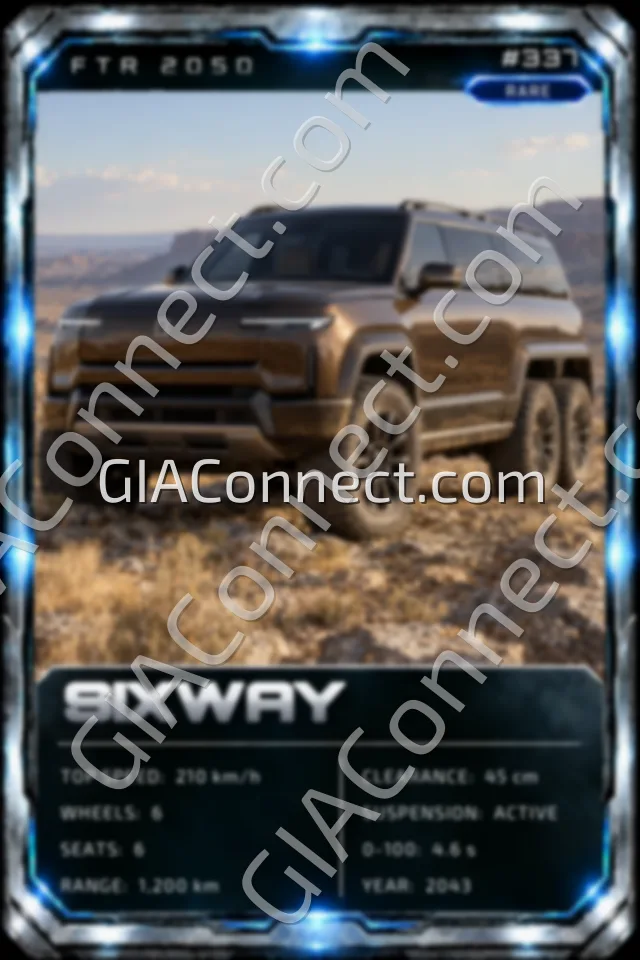 SIXWAY – vehicul futurist FTR 2050, cartonaș digital de colecție