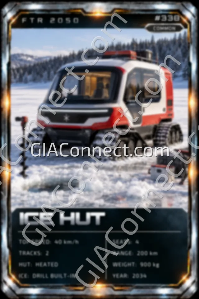 ICE HUT – vehicul futurist FTR 2050, cartonaș digital de colecție