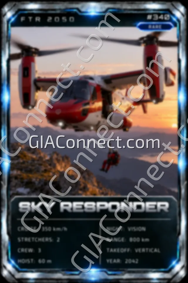 SKY RESPONDER – vehicul futurist FTR 2050, cartonaș digital de colecție