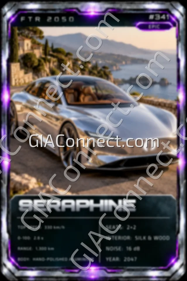 SERAPHINE – vehicul futurist FTR 2050, cartonaș digital de colecție