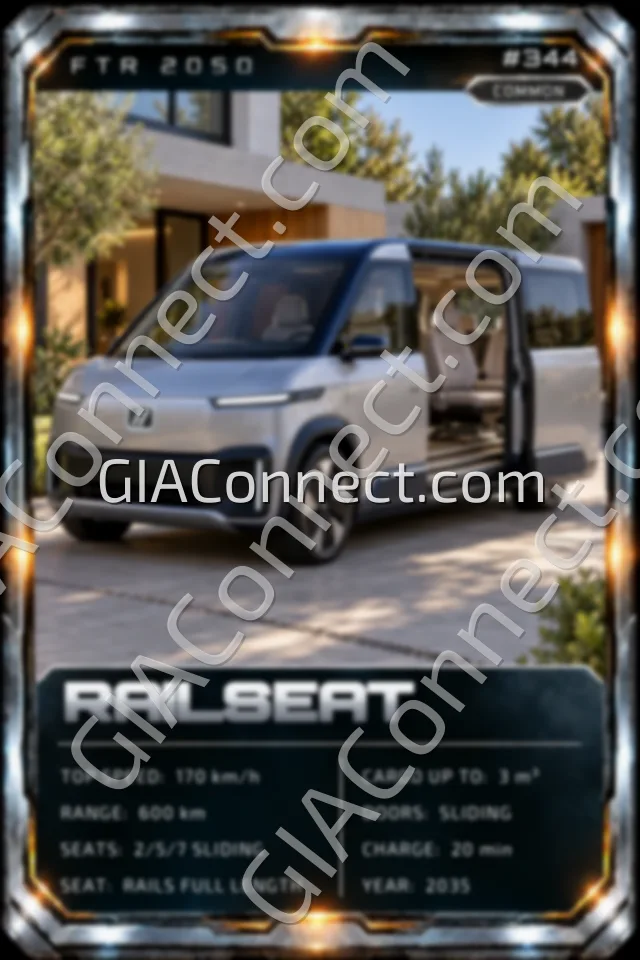 RAILSEAT – vehicul futurist FTR 2050, cartonaș digital de colecție