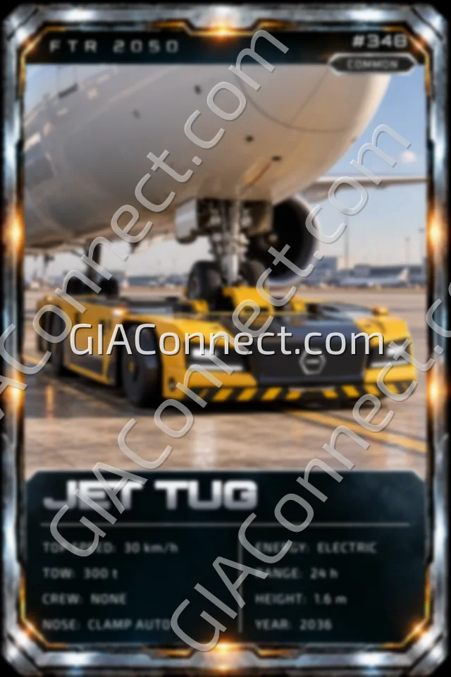 JET TUG – vehicul futurist FTR 2050, cartonaș digital de colecție