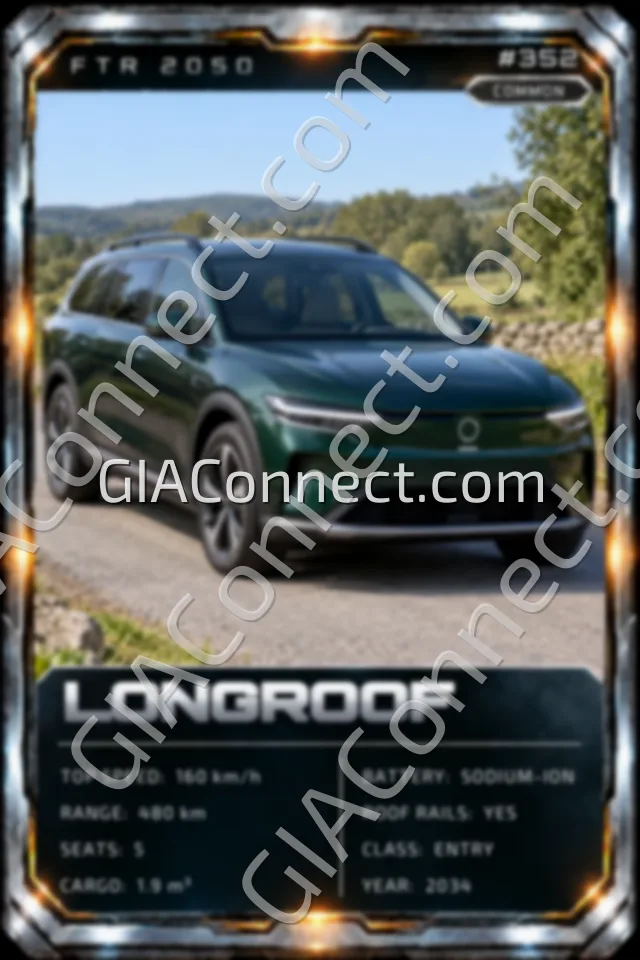LONGROOF – vehicul futurist FTR 2050, cartonaș digital de colecție