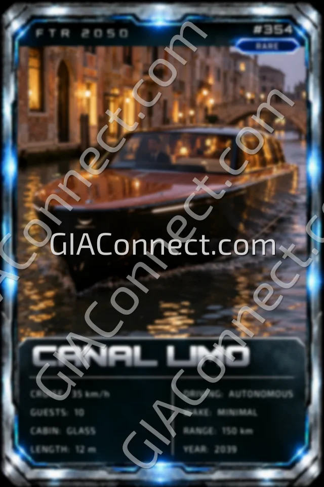CANAL LIMO – vehicul futurist FTR 2050, cartonaș digital de colecție