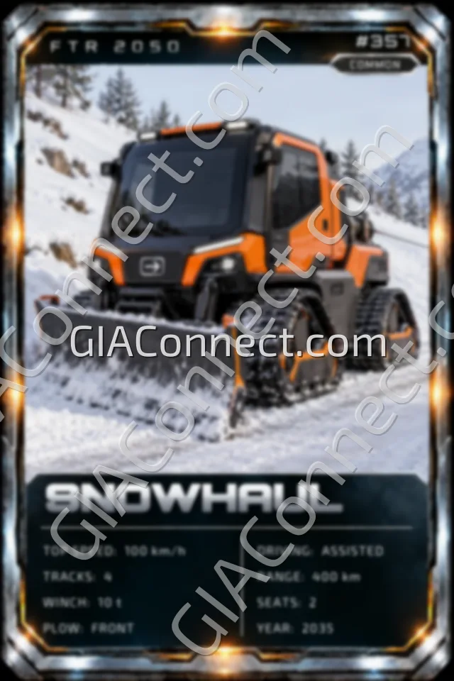 SNOWHAUL – vehicul futurist FTR 2050, cartonaș digital de colecție