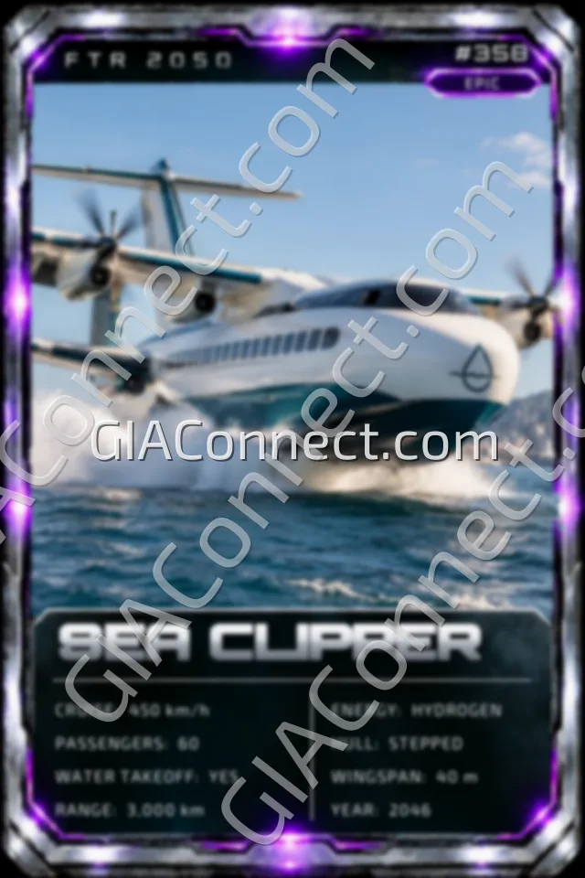 SEA CLIPPER – vehicul futurist FTR 2050, cartonaș digital de colecție