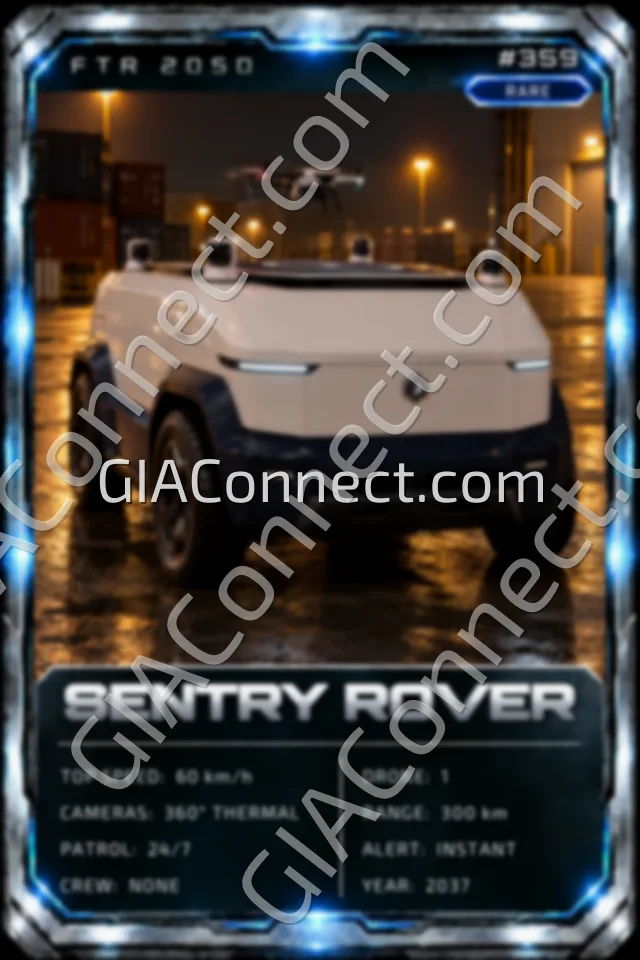 SENTRY ROVER – vehicul futurist FTR 2050, cartonaș digital de colecție