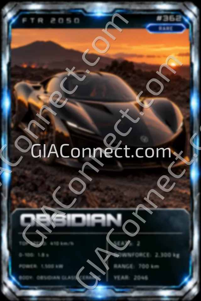 OBSIDIAN – vehicul futurist FTR 2050, cartonaș digital de colecție