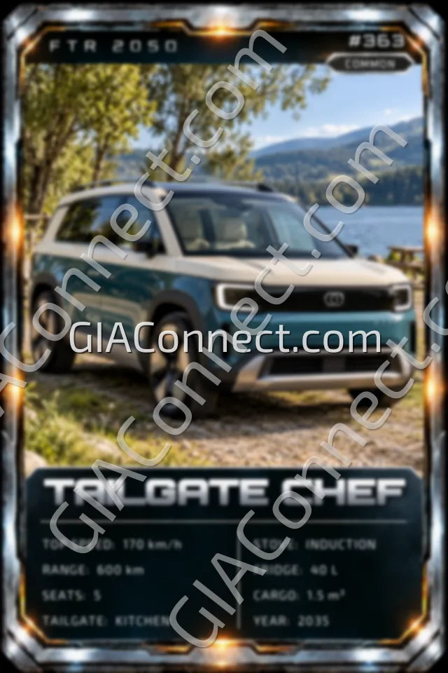 TAILGATE CHEF – vehicul futurist FTR 2050, cartonaș digital de colecție