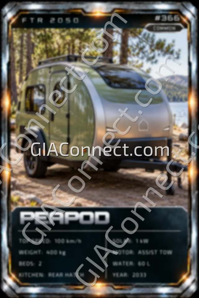 PEAPOD – vehicul futurist FTR 2050, cartonaș digital de colecție