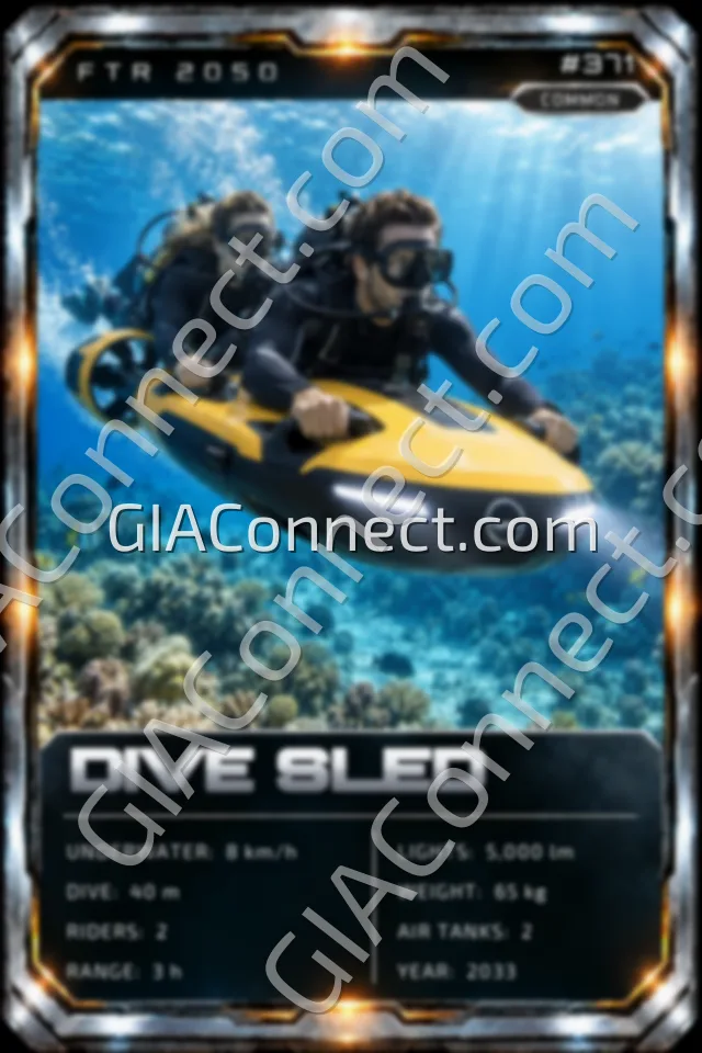 DIVE SLED – vehicul futurist FTR 2050, cartonaș digital de colecție