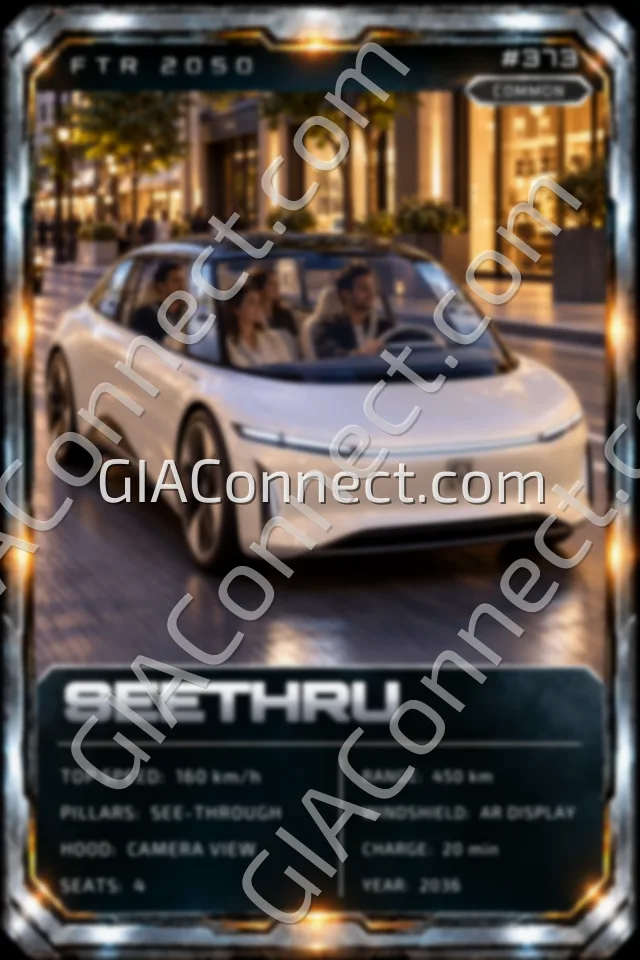 SEETHRU – vehicul futurist FTR 2050, cartonaș digital de colecție