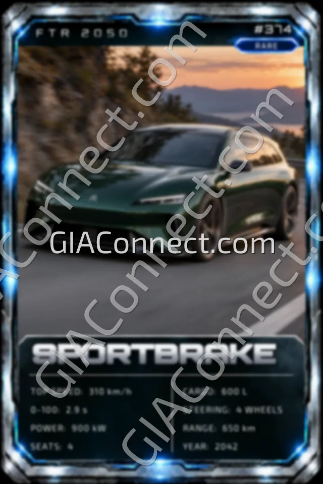 SPORTBRAKE – vehicul futurist FTR 2050, cartonaș digital de colecție
