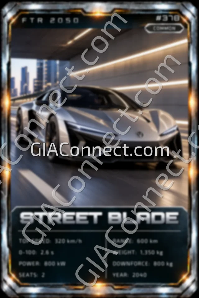 STREET BLADE – vehicul futurist FTR 2050, cartonaș digital de colecție