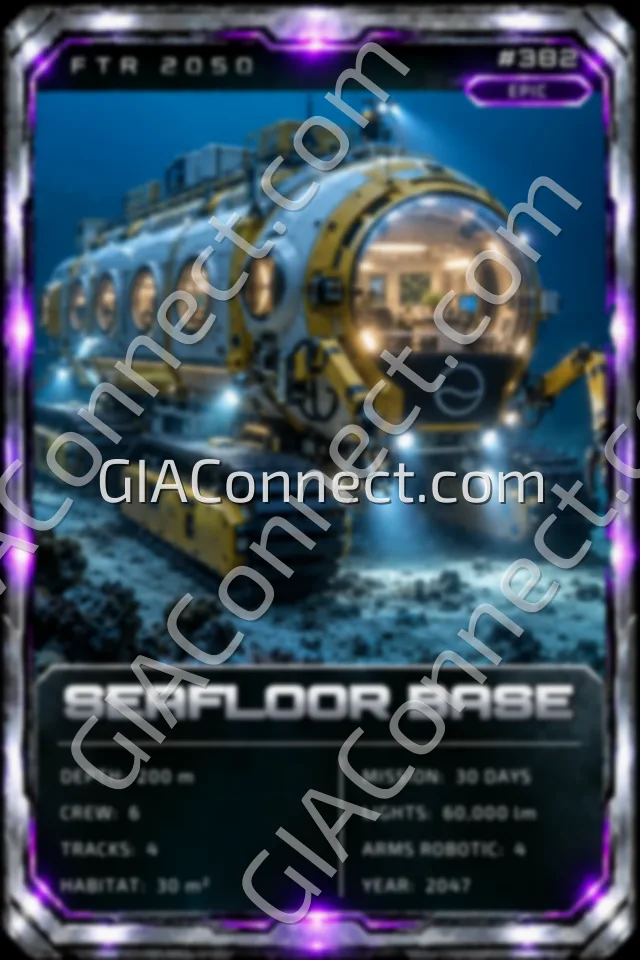 SEAFLOOR BASE – vehicul futurist FTR 2050, cartonaș digital de colecție