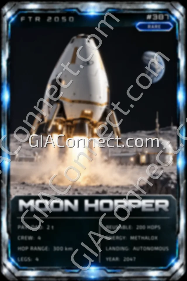 MOON HOPPER – vehicul futurist FTR 2050, cartonaș digital de colecție