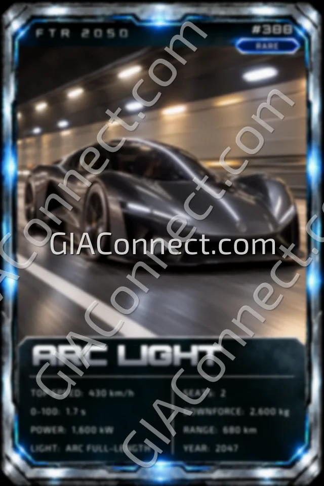 ARC LIGHT – vehicul futurist FTR 2050, cartonaș digital de colecție