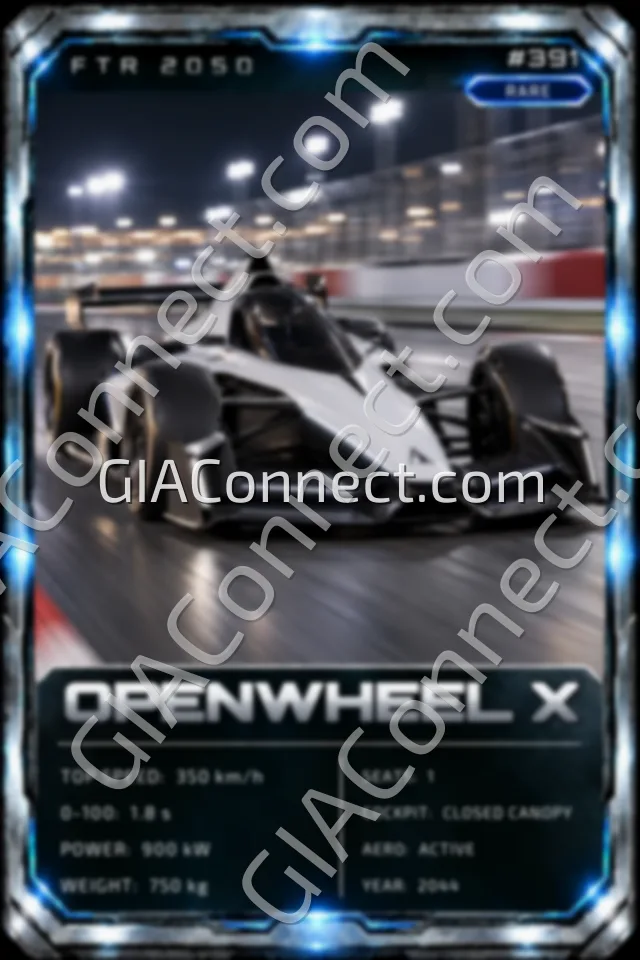 OPENWHEEL X – vehicul futurist FTR 2050, cartonaș digital de colecție