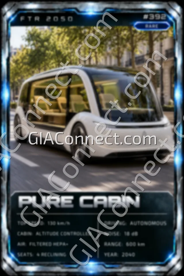 PURE CABIN – vehicul futurist FTR 2050, cartonaș digital de colecție