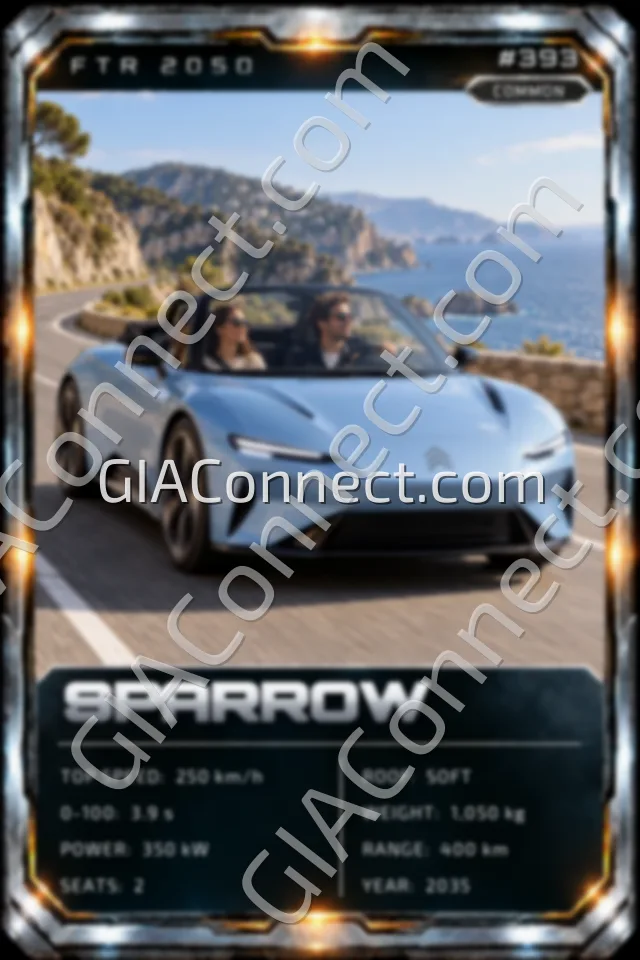 SPARROW – vehicul futurist FTR 2050, cartonaș digital de colecție