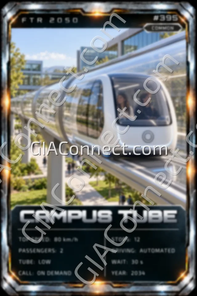CAMPUS TUBE – vehicul futurist FTR 2050, cartonaș digital de colecție