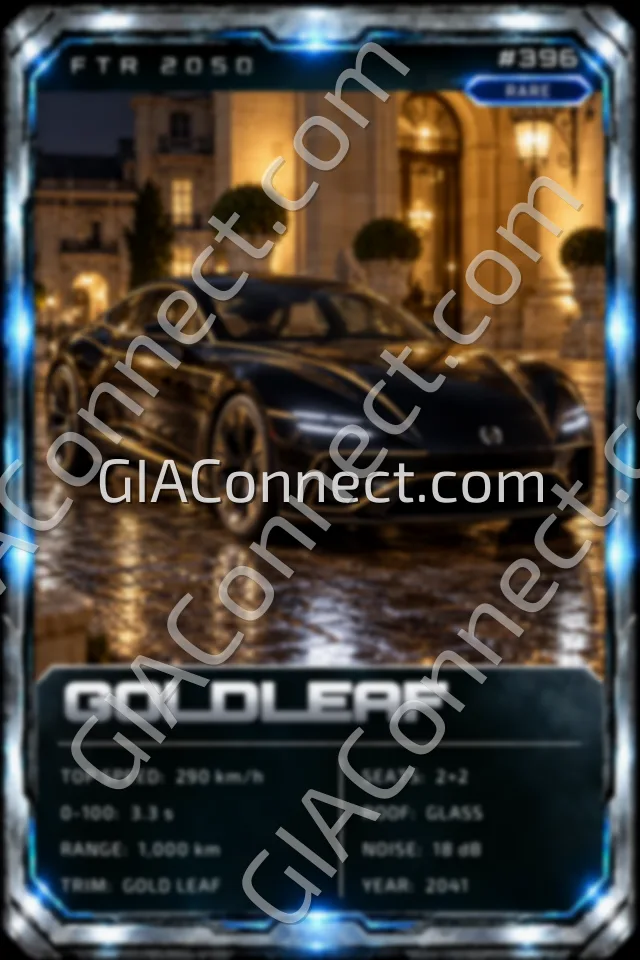 GOLDLEAF – vehicul futurist FTR 2050, cartonaș digital de colecție