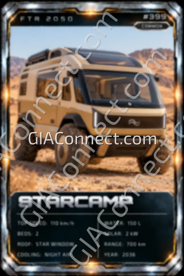 STARCAMP – vehicul futurist FTR 2050, cartonaș digital de colecție