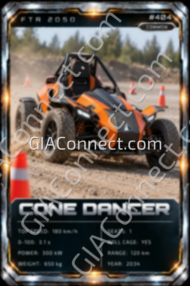CONE DANCER – vehicul futurist FTR 2050, cartonaș digital de colecție