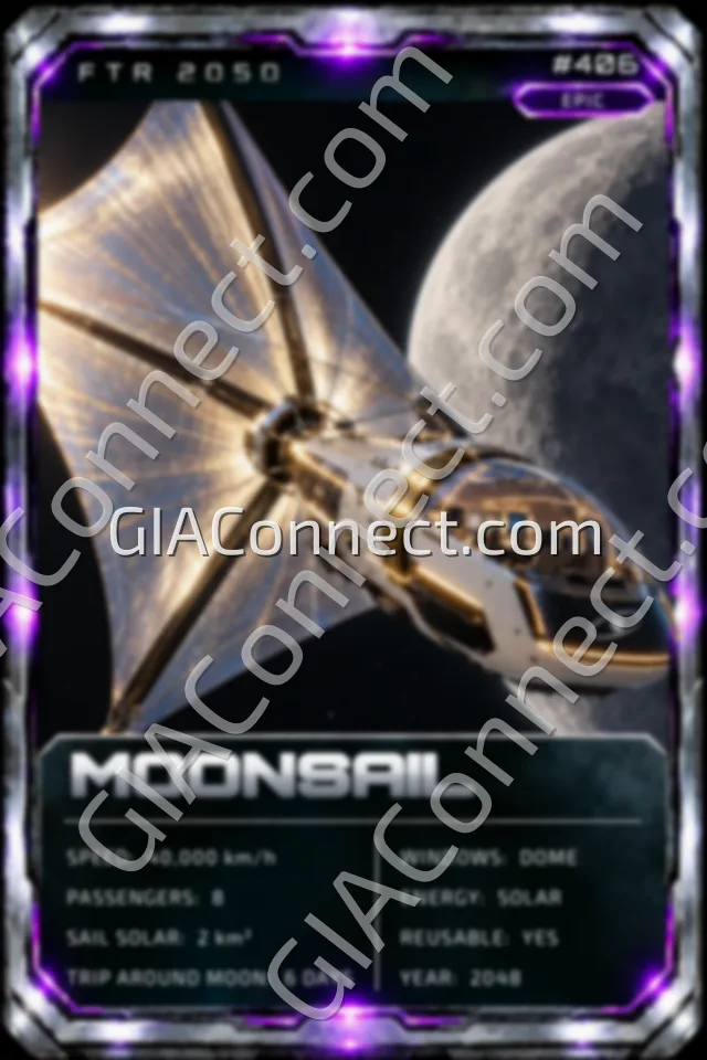 MOONSAIL – vehicul futurist FTR 2050, cartonaș digital de colecție