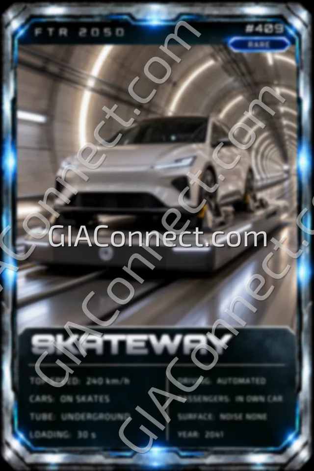 SKATEWAY – vehicul futurist FTR 2050, cartonaș digital de colecție