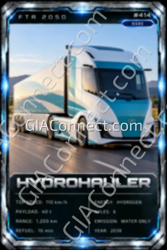 HYDROHAULER – vehicul futurist FTR 2050, cartonaș digital de colecție